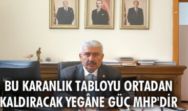 Bu karanlık tabloyu ortadan kaldıracak yegâne güç MHP’dir