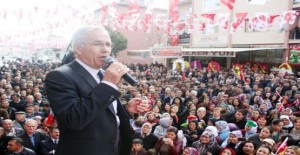 MHP DİNAR SEÇİM BÜROSU MİTİNG GİBİ AÇILDI