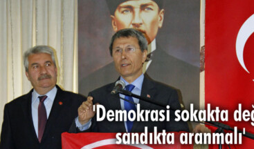 ‘Demokrasi sokakta değil, sandıkta aranmalı’