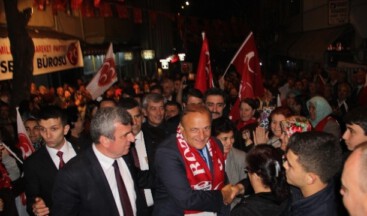 Oktay Vural Çan’da Halka Hitap Etti