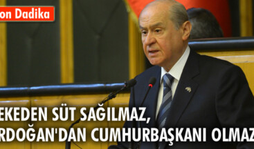 TEKEDEN SÜT SAĞILMAZ, ERDOĞAN’DAN CUMHURBAŞKANI OLMAZ