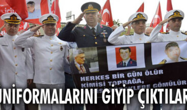 Üniformalarını giyip çıktılar