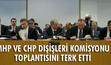 MHP ve CHP Dışişleri Komisyonu toplantısını terk etti