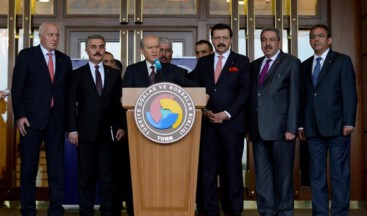 BAHÇELİ, TOBB’U ZİYARET ETTİ