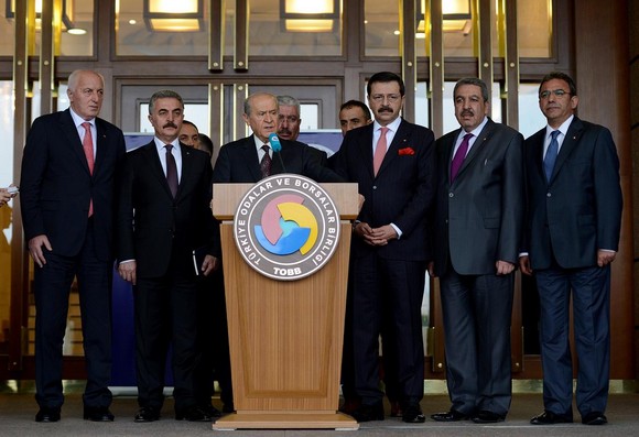 BAHÇELİ, TOBB’U ZİYARET ETTİ
