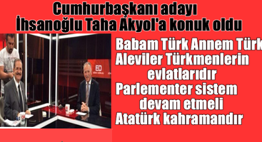İhsanoğlu: Türkiye’de huzura ihtiyaç var