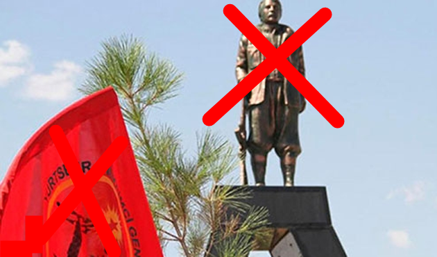 Lice’deki PKK heykeline yıkım kararı