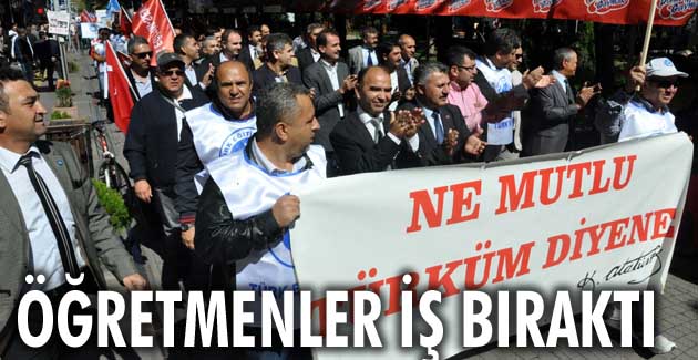 Öğretmenler 1 günlük iş bıraktı