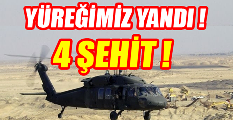 Kaybolan Helikopterin Enkazına Ulaşıldı: 4 Şehit