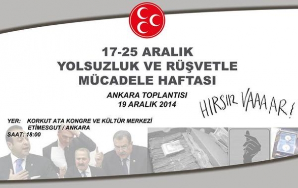 MHP’NİN YOLSUZLUK VE RÜŞVETLE MÜCADELE HAFTASI ANKARA TOPLANTISI GERÇEKLEŞTİ