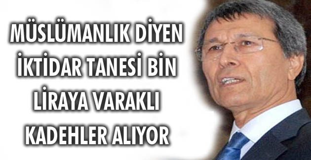 Halaçoğlu: Müslümanlık diyen iktidar tanesi bin liraya varaklı kadehler alıyor