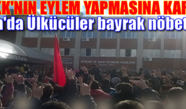 Isparta’da Ülkücüler PKK’ya karşı bayrak nöbeti tuttu