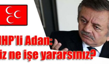 MHP’li Adan: Siz ne işe yararsınız?