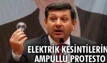 MHP Rize İl Başkanı’ndan elektrik kesintilerine ampullü protesto