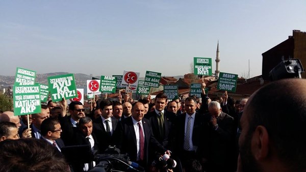 MHP’lilerden betonlaşmaya karşı eylem