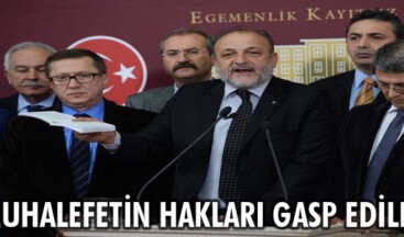 Oktay Vural: Muhalefetin hakları gasp edildi
