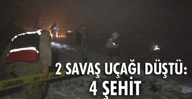 Malatya’da iki keşif uçağı düştü: 4 şehit