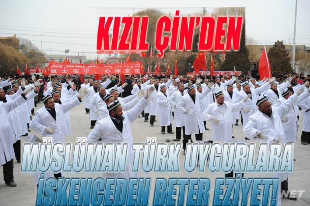 Çin’den Uygur Türk’ü imamlara danslı Çin işkencesi!