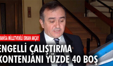 MHP’li Akçay: Engelli çalıştırma kontenjanı yüzde 40 boş