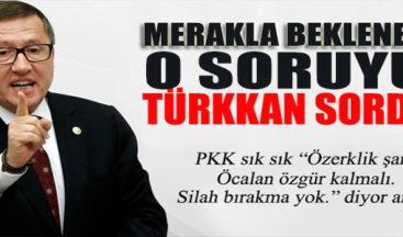 MHP’li Türkkan Hükümete o soruyu sordu