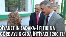“Diyanet’in sadaka-i fıtırına göre aylık gıda ihtiyacı 1200 TL”