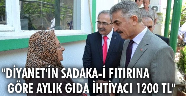 “Diyanet’in sadaka-i fıtırına göre aylık gıda ihtiyacı 1200 TL”