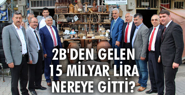 2B’den gelen 15 milyar lira nereye gitti?