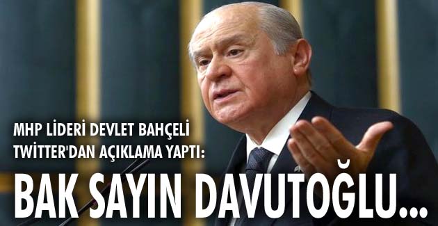 Bak Sayın Davutoğlu…
