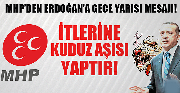 MHP: Erdoğan İtlerine Kuduz Aşısı Yaptırsın!
