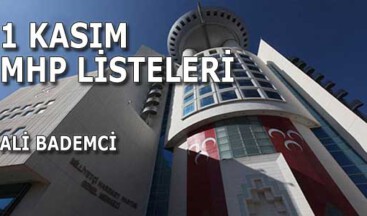 1 KASIM MHP LİSTELERİ