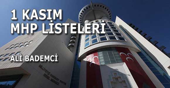 1 KASIM MHP LİSTELERİ