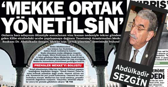 ‘Mekke’ye ortak yönetim gerekli’