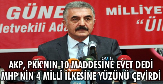 AKP, PKK’nın 10 maddesine evet dedi, MHP’nin 4 millî ilkesine yüzünü çevirdi