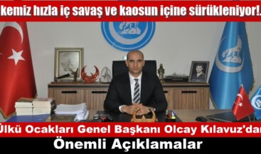 Ülkemiz hızla iç savaş ve kaosun içine sürükleniyor!..