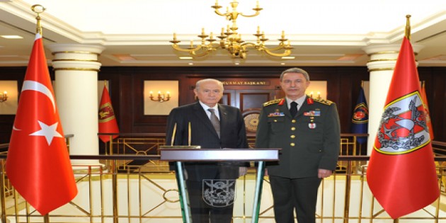 MHP LİDERİ BAHÇELİ, ORGENERAL AKAR’I ZİYARET ETTİ