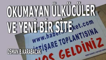 Okumayan ülkücüler ve yeni bir site