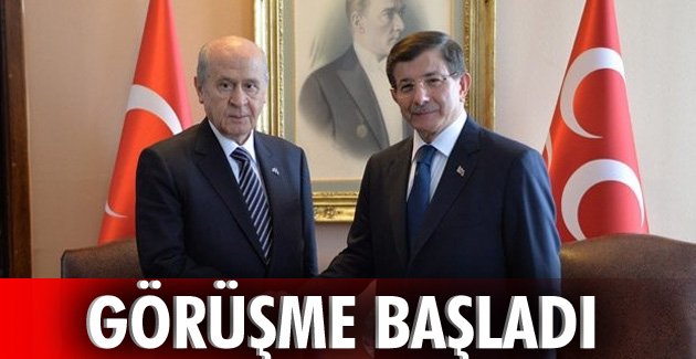 DAVUTOĞLU- BAHÇELİ GÖRÜŞMESİ BAŞLADI