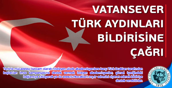 VATANSEVER TÜRK AKADEMİSYENLERİ BİLDİRİSİ