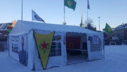 Danimarka’da PKK çadırı kuruldu