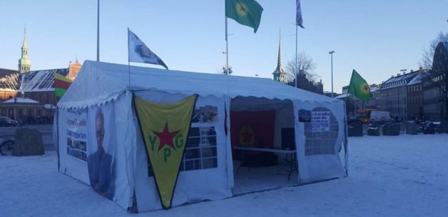 Danimarka’da PKK çadırı kuruldu