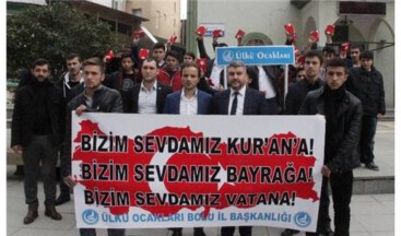 Bolu Ülkü Ocakları, Sevgililer Günü’nü Protesto Edip Kur’an-ı Kerim Dağıttı