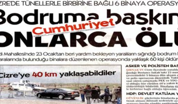 Cumhuriyet Cizre’yi PKK gözlüğünden gördü: HDP iddialarını manşet yaptı