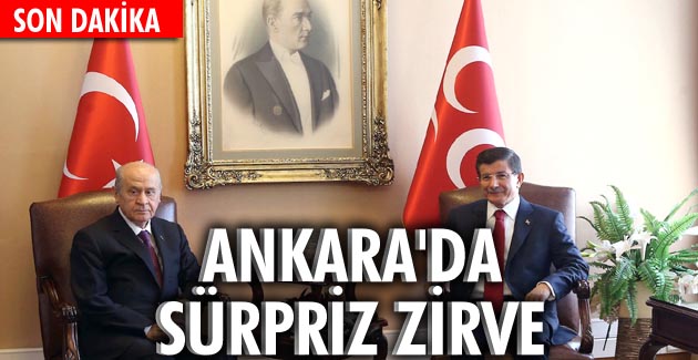 Davutoğlu, Bahçeli ile görüştü