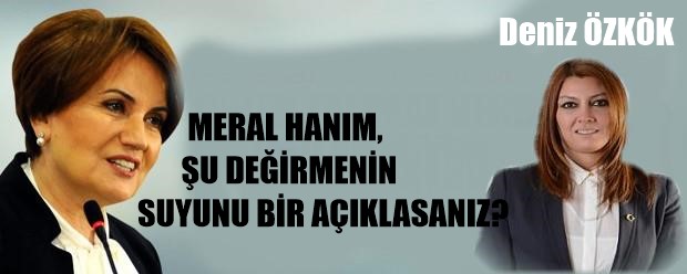 MERAL HANIM, ŞU DEĞİRMENİN SUYUNU BİR AÇIKLASANIZ?