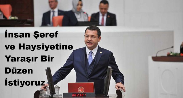 İnsan Şeref ve Haysiyetine Yaraşır Bir Düzen İstiyoruz