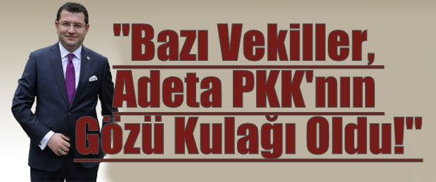 “Bazı vekiller, adeta PKK’nın gözü kulağı oldu!”
