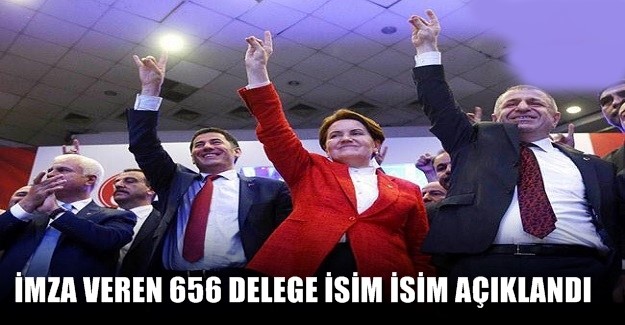 İMZA VEREN DELEGELER AÇIKLANDI