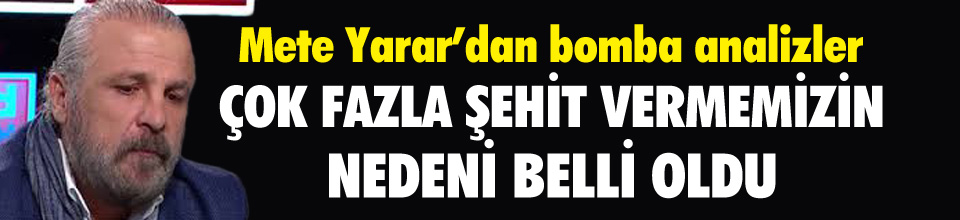 METE YARAR’DAN BOMBA AÇIKLAMALAR !