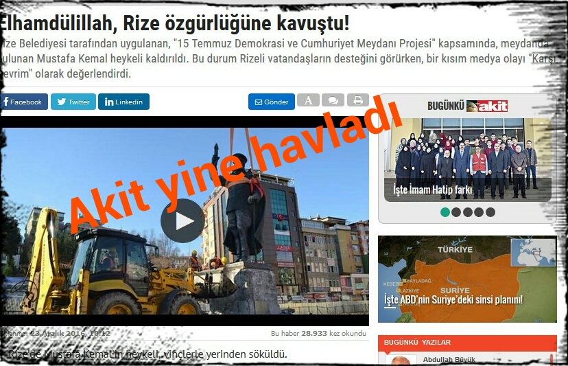 Akit yine havladı