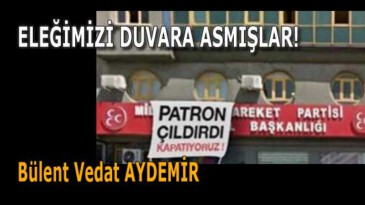 ELEĞİMİZİ DUVARA ASMIŞLAR!